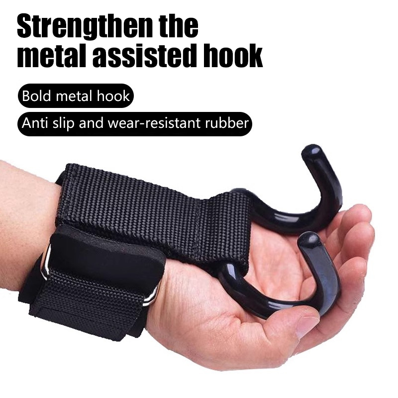 Home Gym Weight Machine - 【F】2Pcs Weight Lifting Hooks Hand-Bar Wrist