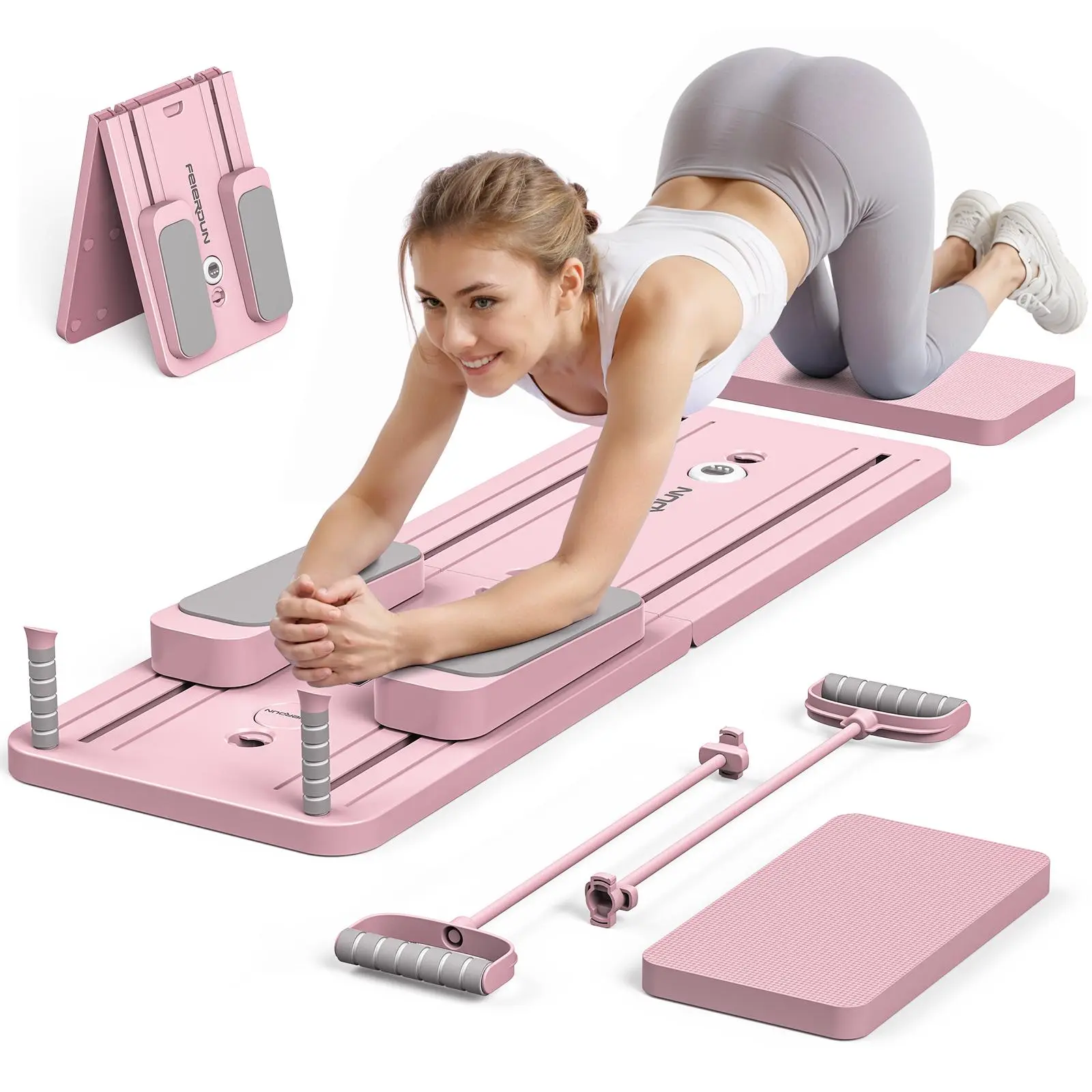 Home Gym Leg Machine - Foldable Pilates Board Multifunction Abdominal Core