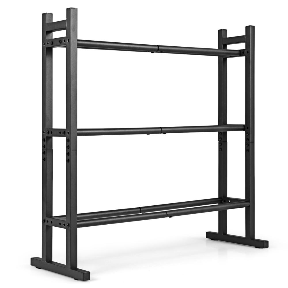 Home Gym Gym Equipment - Heavy Duty 3-Tier Dumbbell Rack, Powder