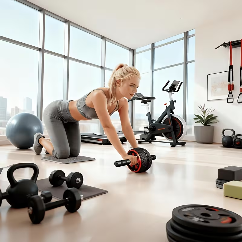 Ab Roller Wheel and Knee Mat,  - Home Gym Weight Machine review and price