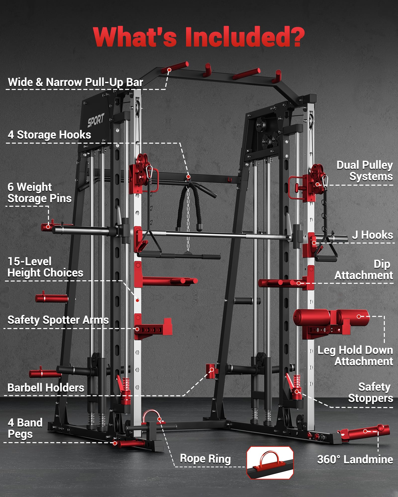 Smith Machine Home Gym All in  - Home Gym One Machine review and price