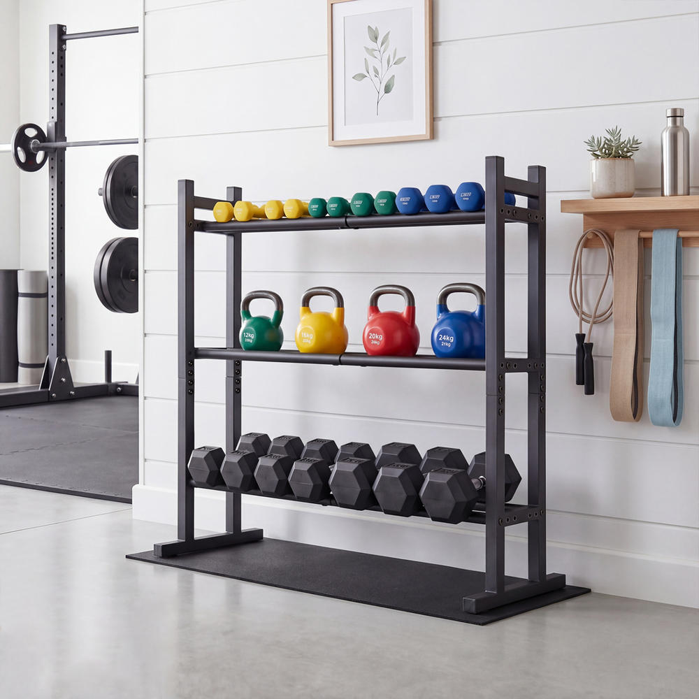 Heavy Duty 3-Tier Dumbbell Rac - Home Gym Gym Equipment review and price