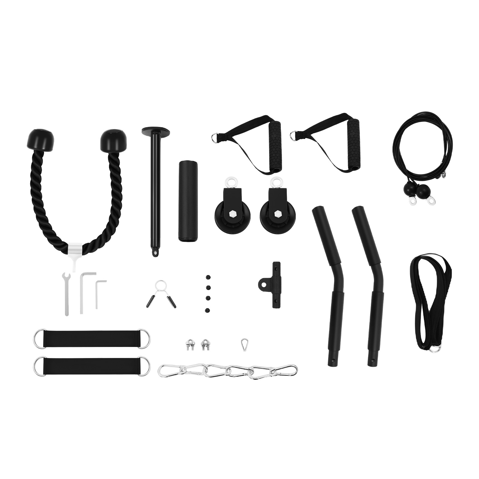 120kg Cable Pull Fitness Syste - Home Gym Pulley System review and price