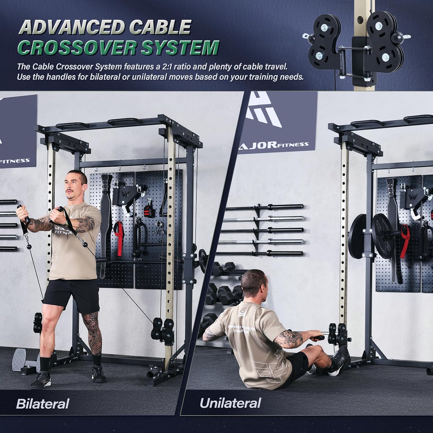 Drone3 Power Rack, 2500lbs Mul - Home Gym Pulley System review and price