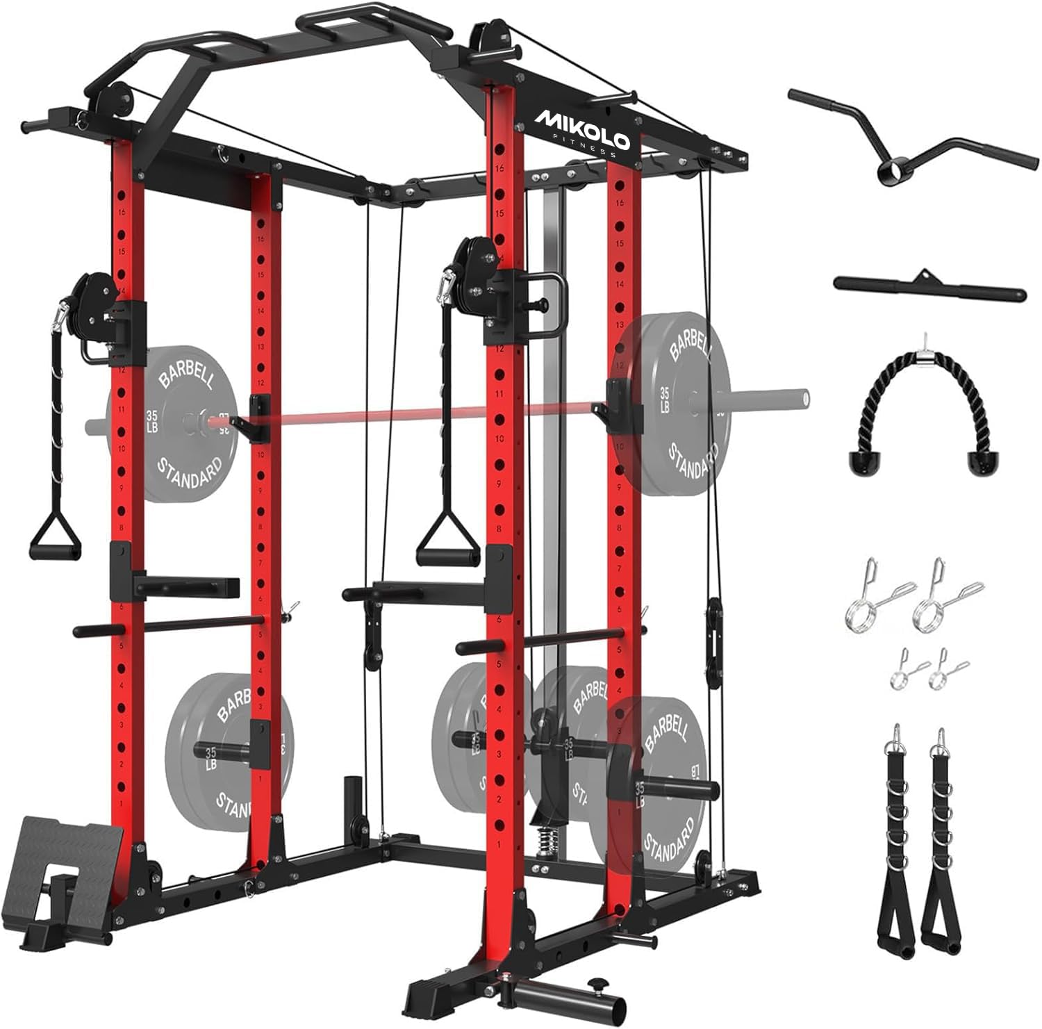 Power Cage with Cable Crossove - Home Gym Pulley System review and price