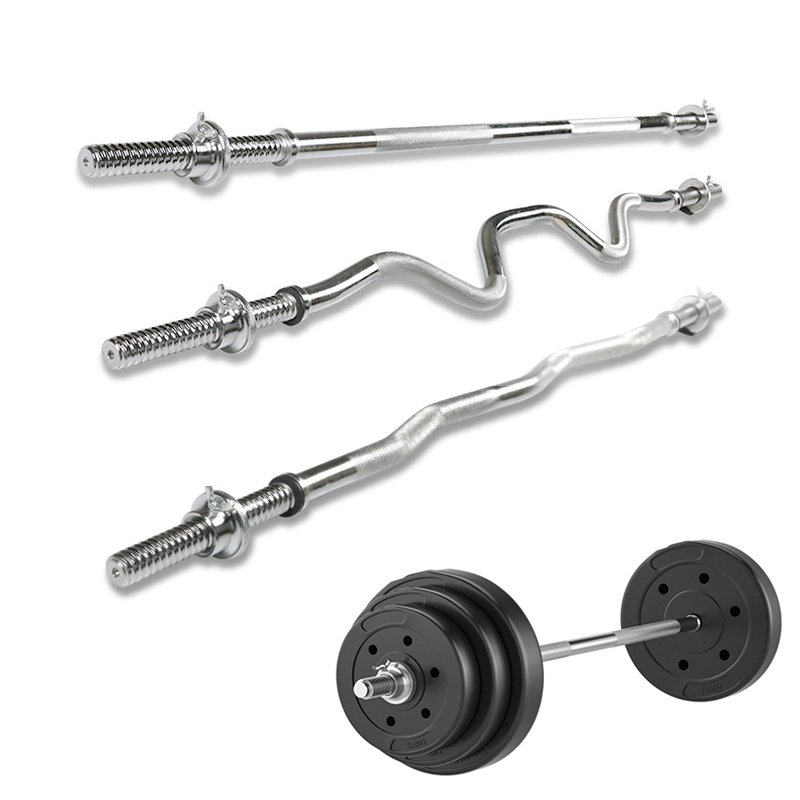 Standard Straight and Curved D - Barbell Curl Bar review and price